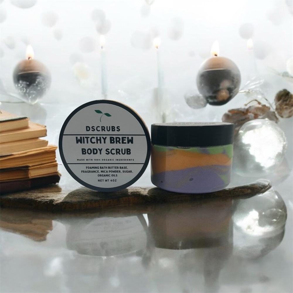 Handcrafted Witchy Brew Body Scrub Hocus Pocus Inspired Halloween Spooky Vibes